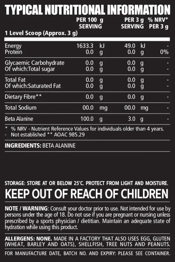 BETA ALANINE 150G