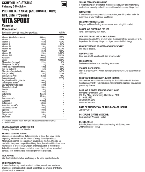 NPL Vita Sport Multi-vitamin 2
