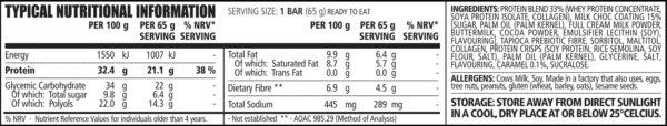 NPL 21 PROTEIN Bar NUTRIPANEL CaramelCookieDough